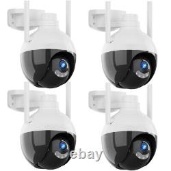 4x Home Security Camera System Smart Outdoor Wifi Night Vision Cam 1080P US Plug