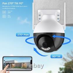 4x Wired WiFi Security Camera System Smart outdoor Night Vision Cam 1080P