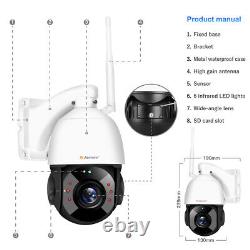 5MP 30x Zoom PTZ Wireless Security Camera Auto Tracking WiFi Audio IP CCTV Cam