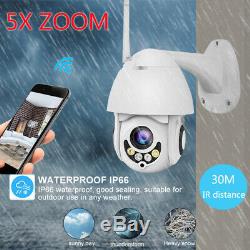 5X ZOOM 1080P FHD In/ Outdoor 360° PTZ IP Speed Dome Camera 2.0MP Waterproof Cam
