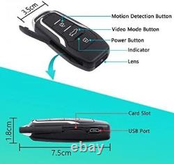 64GB Spy Camera Hidden Security Cam Car Key HD 1080P 360 Minutes Battery Life