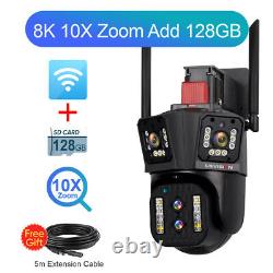 8K WiFi Security Camera Wireless Outdoor IP PTZ Smart Home CCTV Security IR Cam
