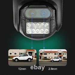 8MP Wifi Security Camera Dual Lens 1-8X Zoom Outdoor PTZ IP Night Vision IR Cam