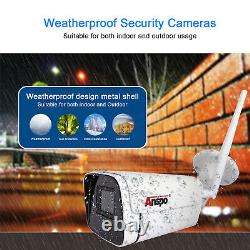 8PCS Cam 3MP 8CH Security Camera Kit WIFI NVR Wireless System IR Night Vision US
