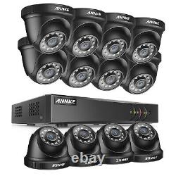 ANNKE 16 Channel H. 265+ DVR 1080p Outdoor Security Camera System DS-2CE56D0T-IF