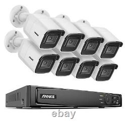 ANNKE 4K 8MP Bullet POE Camera 8CH NVR IP67 Night Vision IP Cam Security System