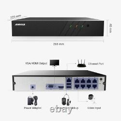 ANNKE 5MP Audio POE IP Security Camera System 8CH 6MP NVR Outdoor Night Vision