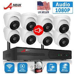 ANRAN 1080P Security Camera System Audio Wireless 2TB Hard Drive Outdoor Home HD