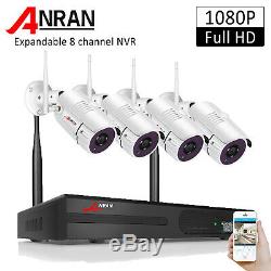 ANRAN 1080P Wireless Home Security Camera System Outdoor WIFI 8CH NVR P2P APP HD