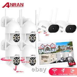 ANRAN 1296P 2K Wireless Security Camera System 8CH 10 Monitor CCTV PTZ Dome Cam