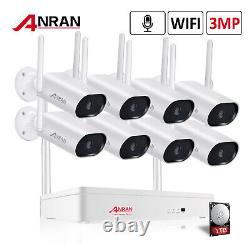ANRAN 1296P Wireless Security Camera System Outdoor 8 Channel CCTV NVR Recorder