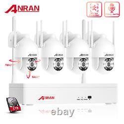 ANRAN 8CH NVR 3MP Home Wireless Security Camera System Outdoor WiFi 2 Way Audio