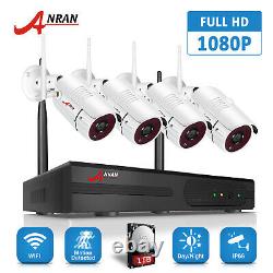 ANRAN CCTV WIFI Wireless Security Camera System 1080P HD 8CH NVR 1TB HDD Outdoor