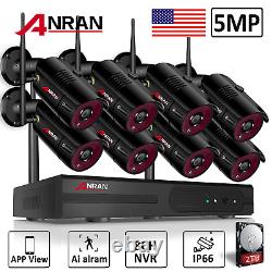ANRAN Home Security Camera System 5MP Wireless Outdoor 1/2TB Hard Drive CCTV 3K