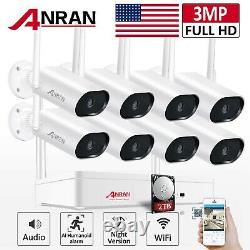 ANRAN Home Security Camera System Wireless Outdoor 3MP WiFi 1/2TB Hard Drive Kit