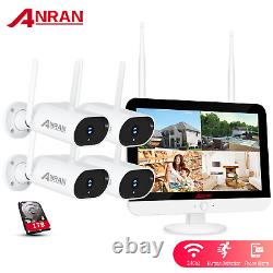 ANRAN Security Camera System CCTV Wireless IP Cam 8CH 12 NVR Outdoor Home IP65