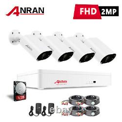 ANRAN Security Camera System Outdoor Home AHD 2MP 8CH DVR 1TB Hard Drive Wired
