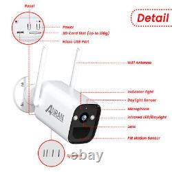 ANRAN Security Camera System Solar Battery Wifi CCTV Wireless Outdoor 2Way Audio