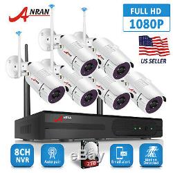 ANRAN Security Camera System Wireless 1080P HD 4 6 8 PCS IP Outdoor Home 2TB NVR