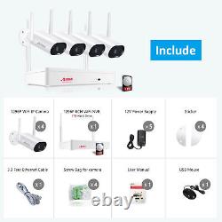 ANRAN Security Camera Wireless 3MP WiFi CCTV System 8CH 12 Monitor Night Vision