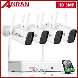 ANRAN Solar Security Camera Wifi System Battery Powered Wireless With 1T HDD