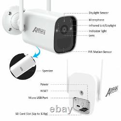 ANRAN Solar Security Camera Wifi System Battery Powered Wireless With 1T HDD