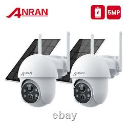 ANRAN Solar Wireless Security Camera Outdoor Dual Cam 360° Garden IR Night Cam