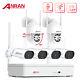 ANRAN WIFI CCTV Security Camera System Wireless IP Audio Outdoor 8CH 3MP NVR Kit