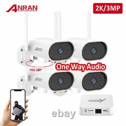 ANRAN Wireless HD 3MP WIFI CCTV Security Camera System Set PTZ+64GB IP Cam Audio