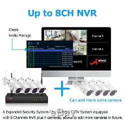 ANRAN Wireless Security Camera System 8CH 1080P 1TB HDD CCTV WIFI NVR Outdoor HD
