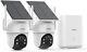 AOSU Security Cameras Outdoor Wireless, 2 Cam-Kit, Solar-Powered