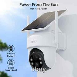 AOSU Security Cameras Outdoor Wireless, 2 Cam-Kit, Solar-Powered