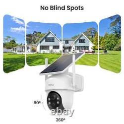 AOSU Security Cameras Outdoor Wireless, 2 Cam-Kit, Solar-Powered