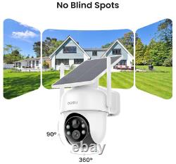 AOSU Security Cameras Outdoor Wireless, 4 Cam-Kit, Solar-Powered