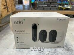 Arlo Essential Security Cam Bundle 2 Cameras 1 Video Doorbell Model #VMK2260