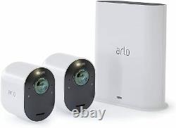 Arlo Ultra+ 2-Cam Indoor/Outdoor Wireless 4k HDR Security Camera System Plus NEW