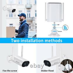 Audio Outdoor Wireless Security WiFi Camera System CCTV 3MP HD NVR With 1TB HDD