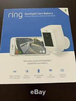 BRAND NEW! Ring Spotlight Cam Battery HD Security Camera Two-Way Talk, Alarm