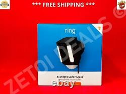 BRAND NEW Ring Spotlight Cam WIRED HD Security Camera with Talk & Siren BLACK