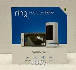 BRAND NEW Ring Stick Up Cam Indoor/Outdoor Security Camera White Battery