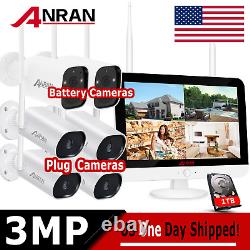 Battery Camera Security System Wireless Outdoor With 12Monitor 1TB Hard Drive