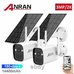 Battery Solar Panel charge Wireless Camera Security System 2Way Audio 2K 1TB 3MP