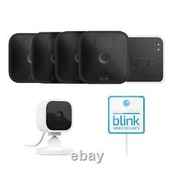 Blink 5 Camera Security System 4 Outdoor Battery 1 Indoor Cam with Yard Sign