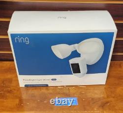 Brand New! Ring Floodlight Cam Wired Pro Outdoor 1080p Security Camera White