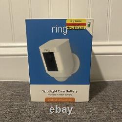 Brand New Ring Spotlight Cam Battery-Powered Security Camera White BRAND NEW