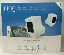 Brand New Ring Spotlight Cam Battery outdoor security camera 2-Pack Sealed