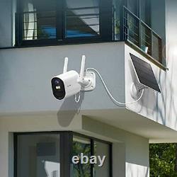 CamAnk Solar Security Camera Outdoor 2.4G WiFi Solar Powered Surveillance Cam