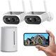 Camcamp 2K 4MP Solar Battery Security Camera System Wireless Wifi Outdoor Cam US