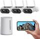 Camcamp 4MP Solar Battery Security Camera System 2K Outdoor Wireless WiFi Cam US