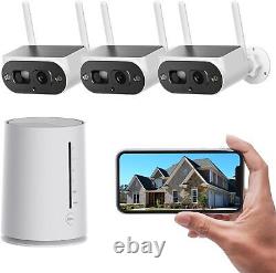 Camcamp 4MP Solar Battery Security Camera System 2K Outdoor Wireless WiFi Cam US
